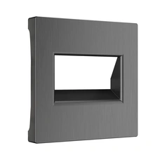 Изображение Накладка для двойной розетки Еthernet RJ-45 (графит рифленый) W1191104