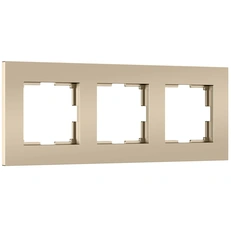 Изображение Рамка на 3 поста Slab (шампань софт) W0032911